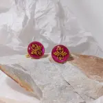 Blue Sebka Cufflinks - Moorish Enamel Geometric Art | Jaipurio